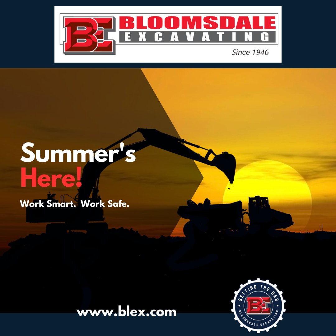 Today's the first day of summer and it's going to be a scorcher! Please remember to work safe and stay hydrated! #TeamBE #SettingTheBar