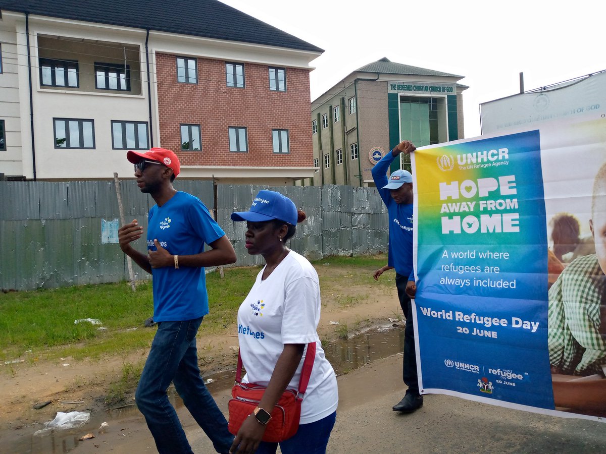 fjdpnigeria's tweet photo. FJDP Akwa-Ibom Field office in collaboration with UNHCR commemorated the World Refugee Day yesterday in Uyo with a road walk.
UNHCR with FJDP were joined by the deputy Governor of Akwa Ibom state,SEMA DG & the Director of Admin SEMA for the event.
#ThisIsFjdp
#WRD2023 https://t.co/jFWHnTqcCY