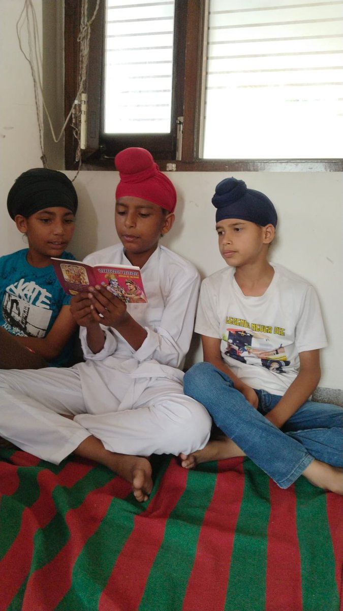 Ramayan recitation in a Punjabi village. These #Sikh kids had the best diction. #JaiShreeRam!