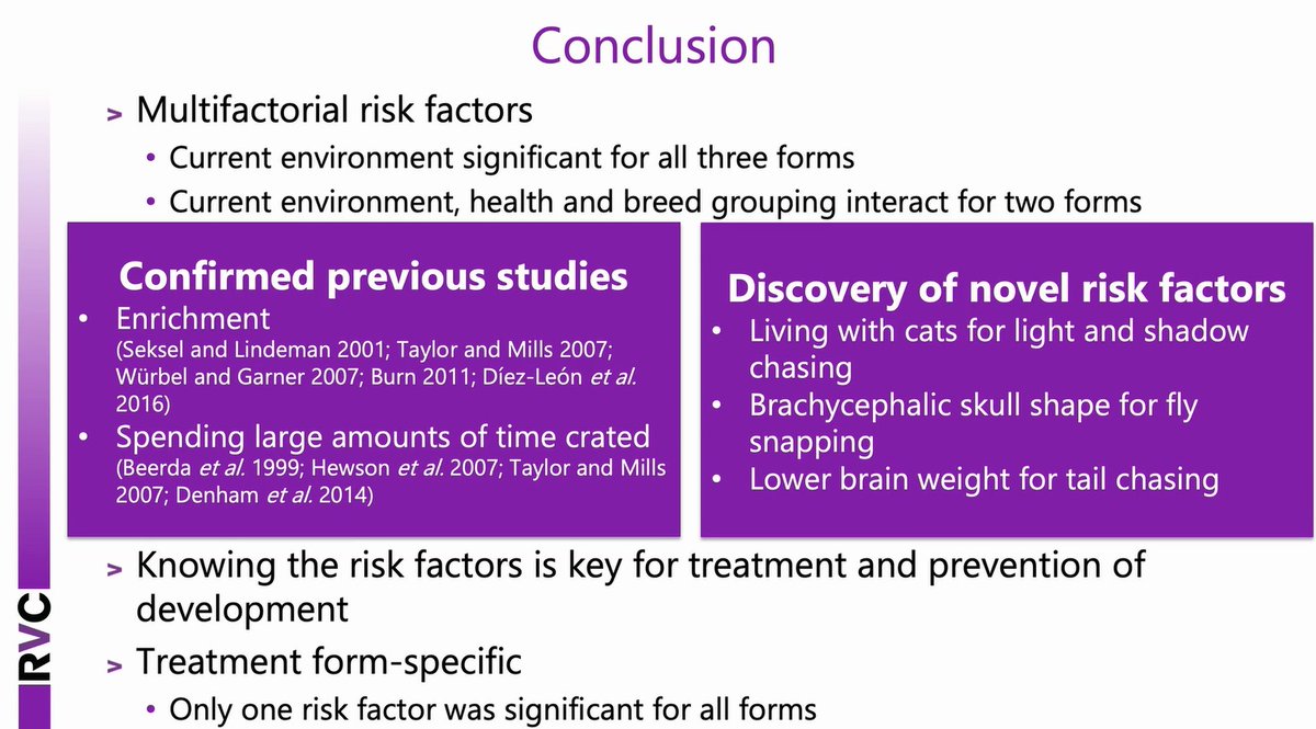 SciFAW_1926's tweet photo. @_oliviaep talks #UFAW2023 delegates through research which aimed to identify risk factors for three forms of abnormal repetitive behaviours (ARBs) (light/shadow chasing, hallucinatory fly-snapping and tail chasing) in dogs https://t.co/wEFBii1UXe