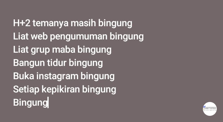 sbmptnfess's tweet photo. 🧑‍🎓 Masih bingung dan linglung kalau udh beneran jadi maba......... https://t.co/CQlFTsZy3a