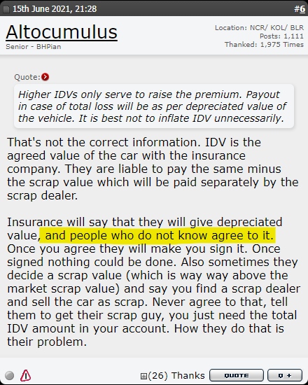 Insightful tips on picking the ideal insurance IDV, the finer details of 'Return To Invoice' and more in this thread...
Link⬇️
team-bhp.com/forum/indian-c…