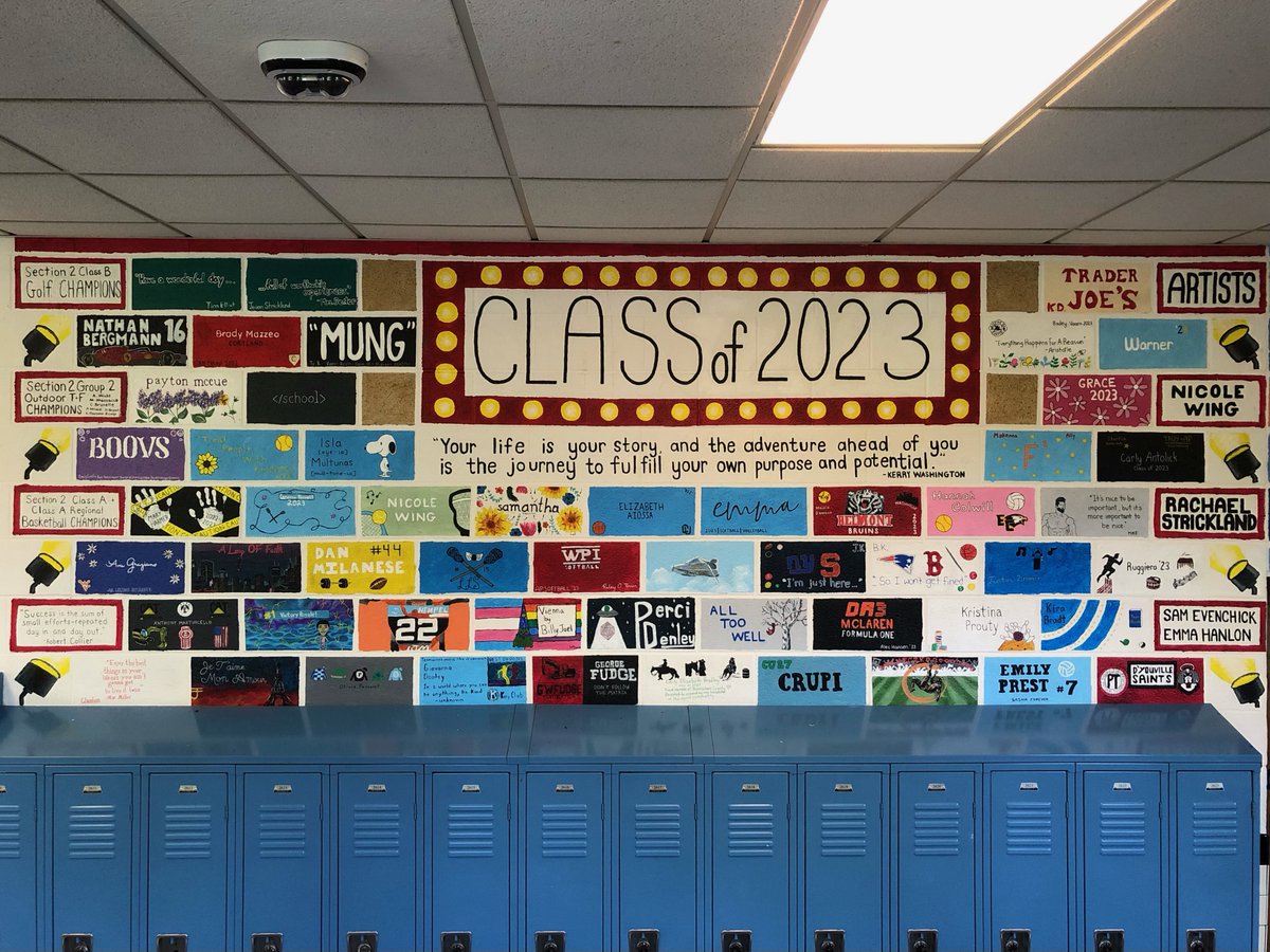 Senior blocks are completed! A longtime tradition, each year seniors purchase blocks and a group of senior artists paint them in the hallways, giving students the chance to leave their mark on APCSD.

#AP_EveryStudentEveryDay