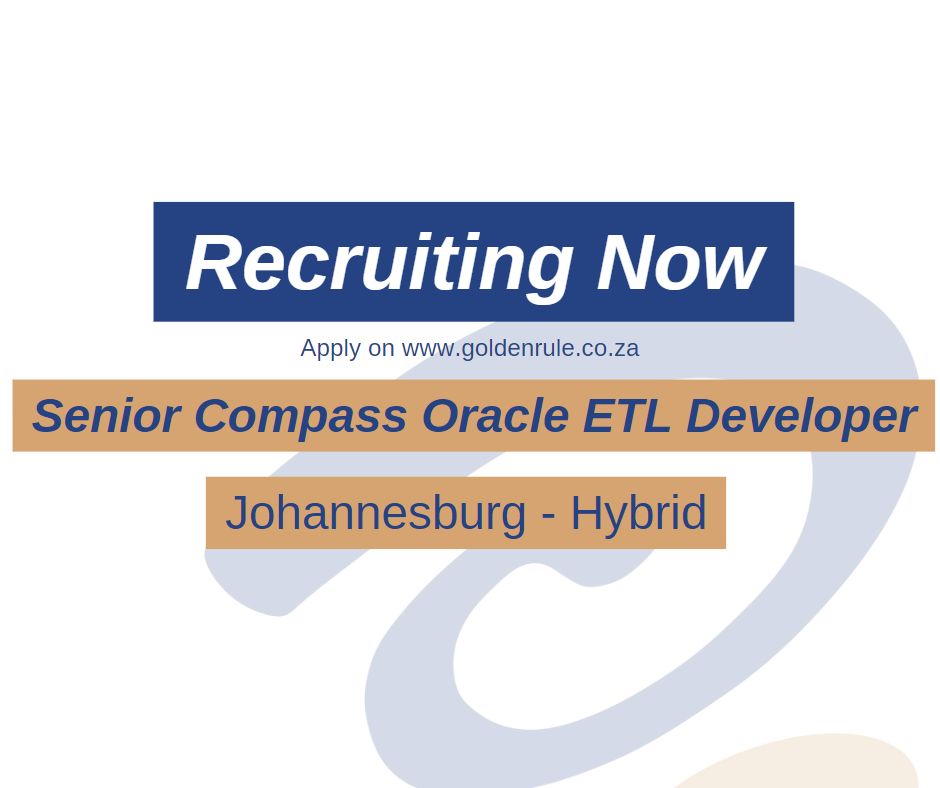 Job Opportunity: Senior Compass Oracle ETL Developer
Apply now: goldenrule.co.za/career-seekers…

#JobOpening #ETLDeveloper #OraclePLSQL #InsuranceIndustry #GoldenRule