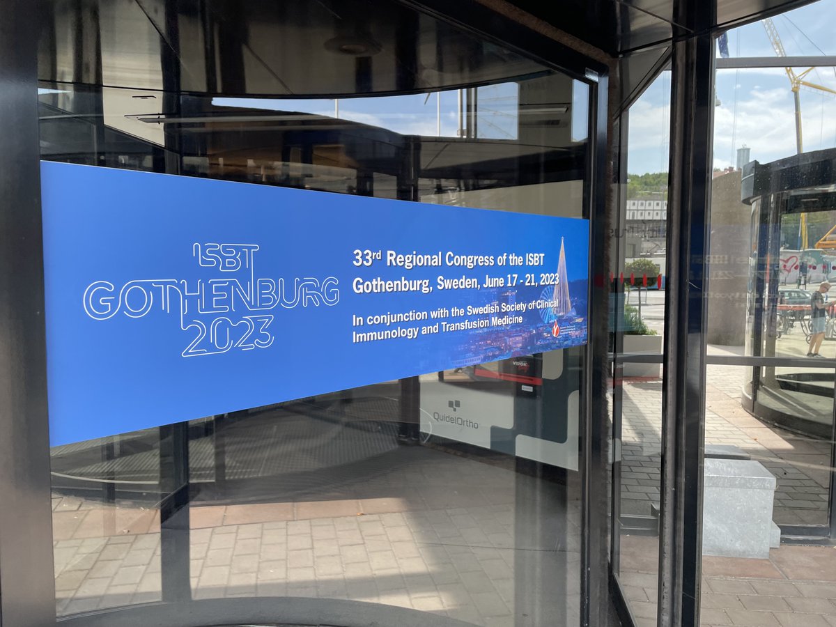 Today is the final day of #ISBTGothenburg. It has been amazing to see all delegates representing 100+ nations in the city. We hope the congress has inspired to many interesting discussions. 
Thank you, and we hope to see you again soon!
<a href="/ISBTCO/">ISBT Central Office</a> #MeetInGothenburg #ISBTGothenburg