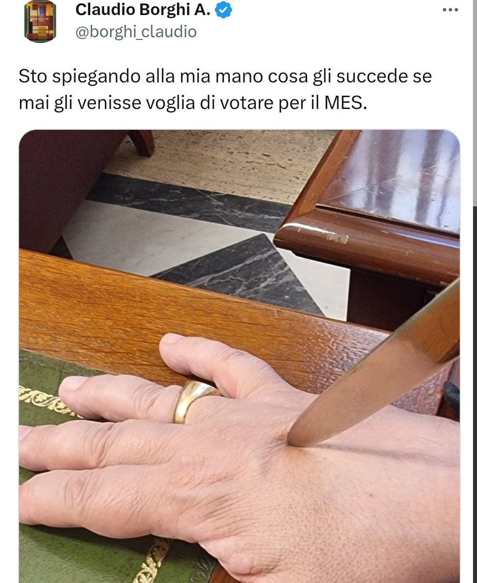 Salutate la mano di borghi🤡 😂😂😂