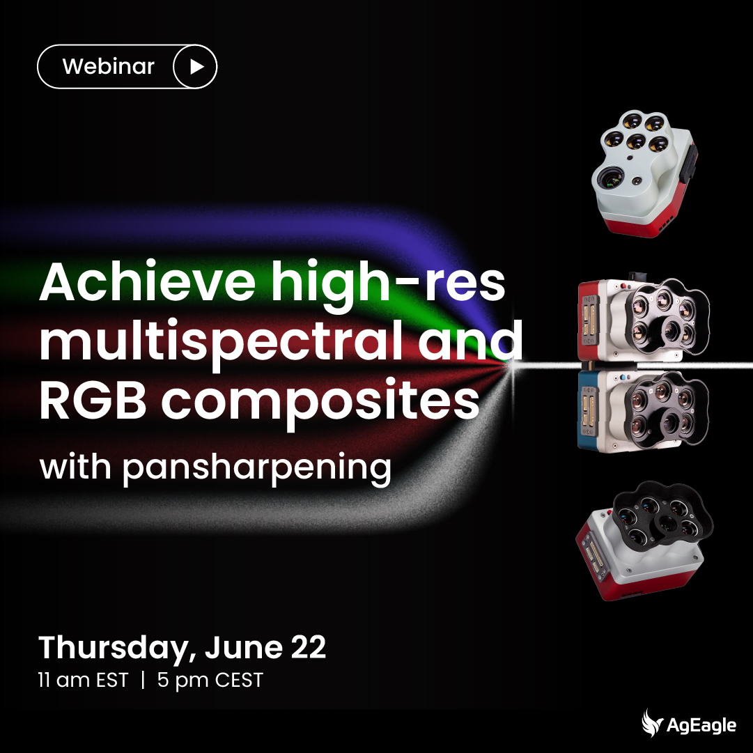 EagleNXT's tweet photo. [#Webinar tomorrow] Learn how to obtain high-resolution #multispectral and RGB composites with #pansharpening, the unique process of MicaSense series sensors for applications such as #cropcounting, boundary delineation or species differentiation.

Register https://t.co/BQayxJoMl5 https://t.co/LnY6bcTUdf