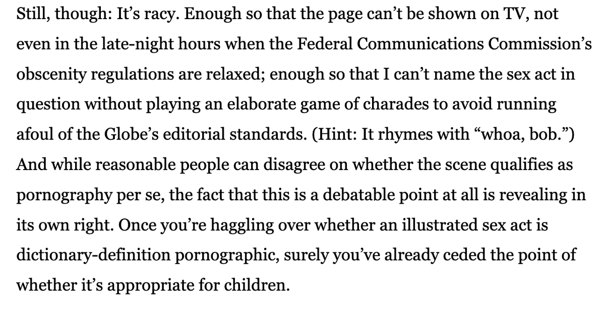 katrosenfield's tweet image. Come for the cultural analysis, stay for my frankly ingenious circumvention of the Globe's editorial edict against using the word "blowjob"