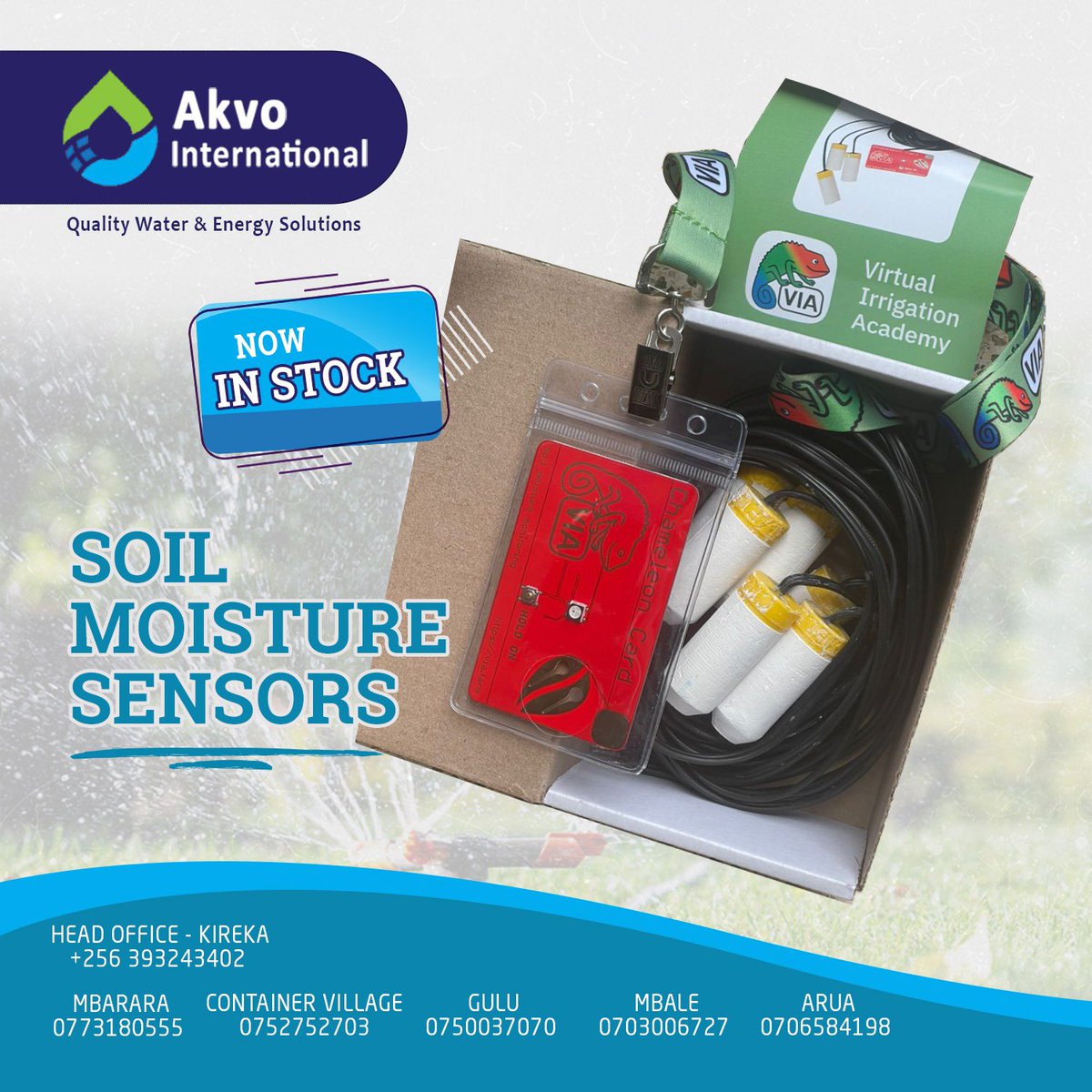 Akvointltd's tweet photo. Are you tired of guessing when and how much to irrigate? Look no further! Akvo International  brings you cutting-edge soil moisture sensors that are designed to simplify the irrigation process and ensure optimal water usage for your crops using color codes.

#gogreen #irrigation https://t.co/QdCH0ob9yE
