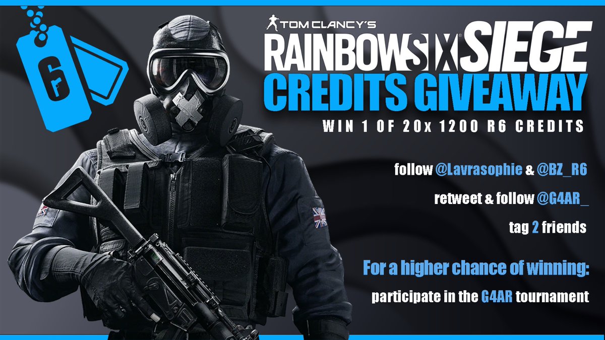 Thanks to @UbisoftDE who gave us the opportunity to Giveaway 20x 1200 Credits🙌

Follow Me & @lavrasophie on Twitter
Retweet & Follow @G4AR_
Tag 2 Friends

For a higher chance of winning:
Participate in the G4AR Tournament

The Giveaway will be up til 25.07!
Good luck everyone🍀