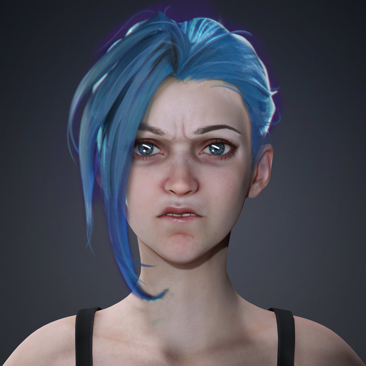 yogdyr's tweet photo. しゃああ…
髪の毛合成
コツコツzbrush で作ってた顔を入れたぞ
テクスチャをささっと描きなおしただけ
体の調整合わせて描き込むぞーーー
#cc4
#Headshot2 https://t.co/qnPaxKvi8W