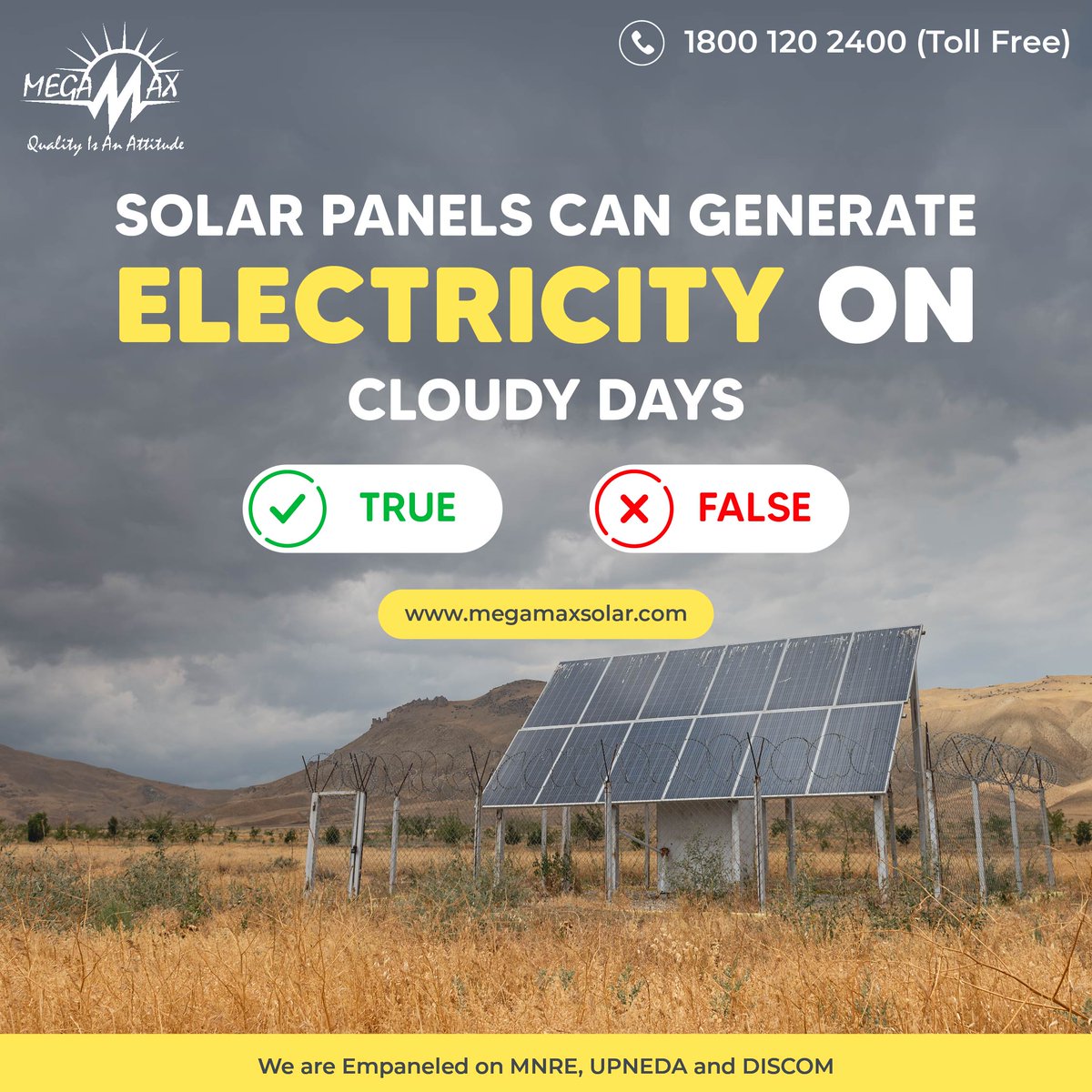 What are your views?

#solarpower #solarenergy #megamaxsolar #cloudydays #energygeneration