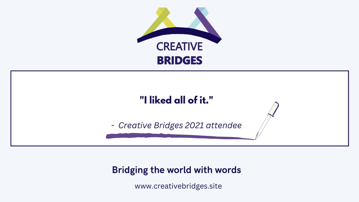 CBWellbeing's tweet photo. We did too - so we are running another one! The 4th Creative Bridges conference will be held this year in September!

#CBwellbeing #Conference #WritingforWellbeing #ArtsandHealth https://t.co/gL16bfYHhZ