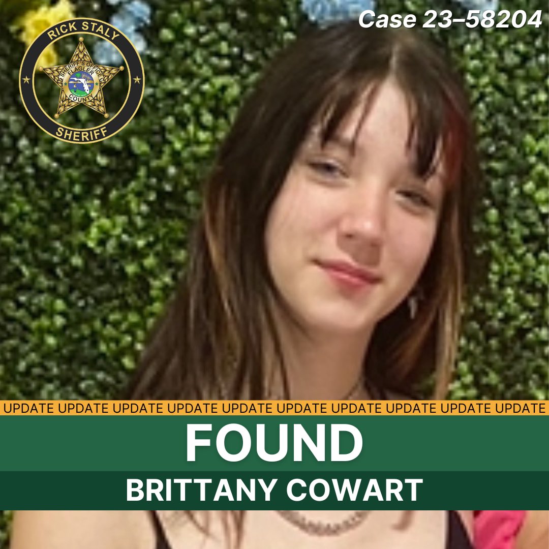 Flagler County Sheriff’s Office on Twitter "UPDATE Brittany has