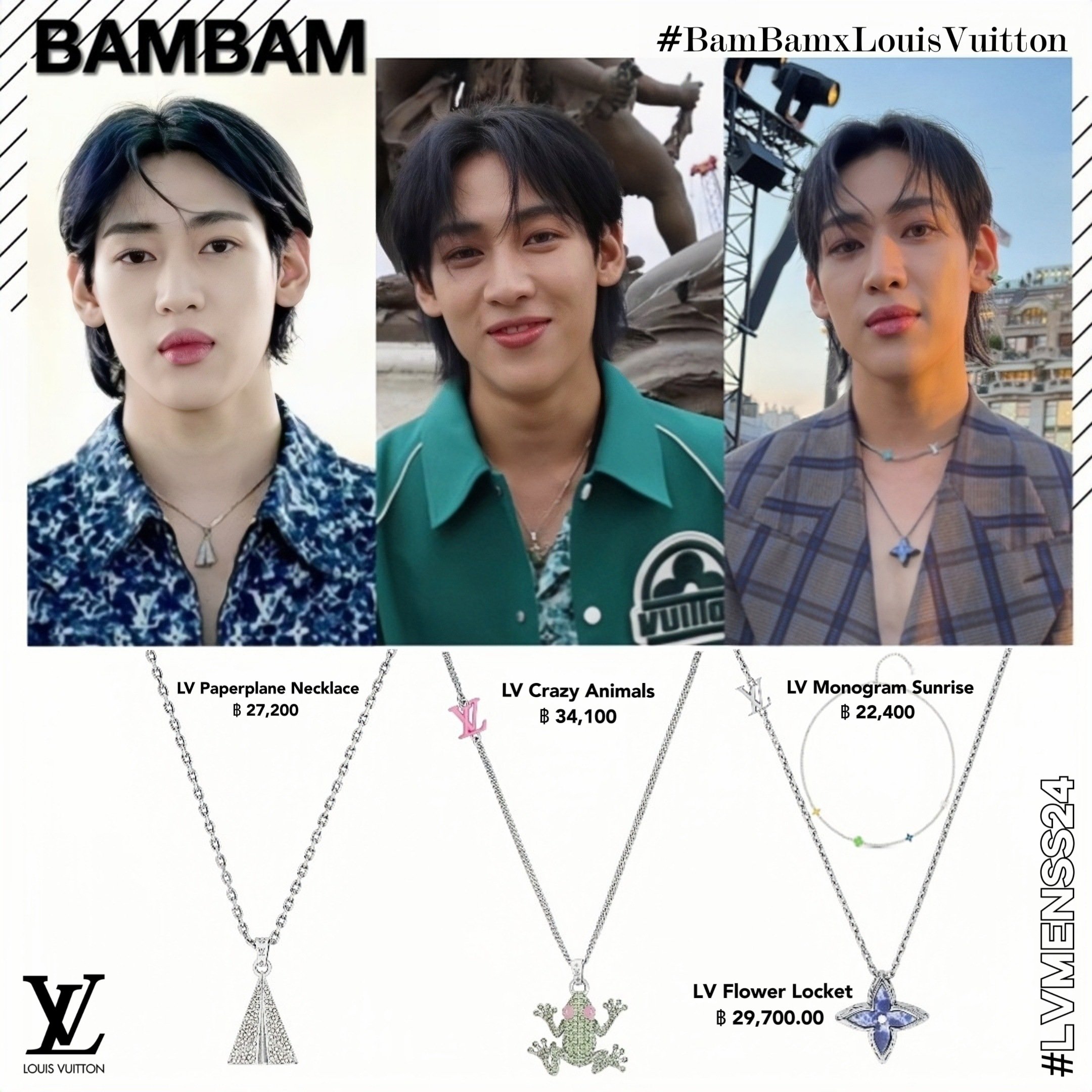 ◟พอปรนบบ​ ✦ on X: LV Paperplane Necklace ฿ 27,200​ ✈️ LV Crazy Animals ฿  34,100​ 🐸 LV​ Flower Locket ฿ 29,700​ 🪻 LV​ Monogram​ 