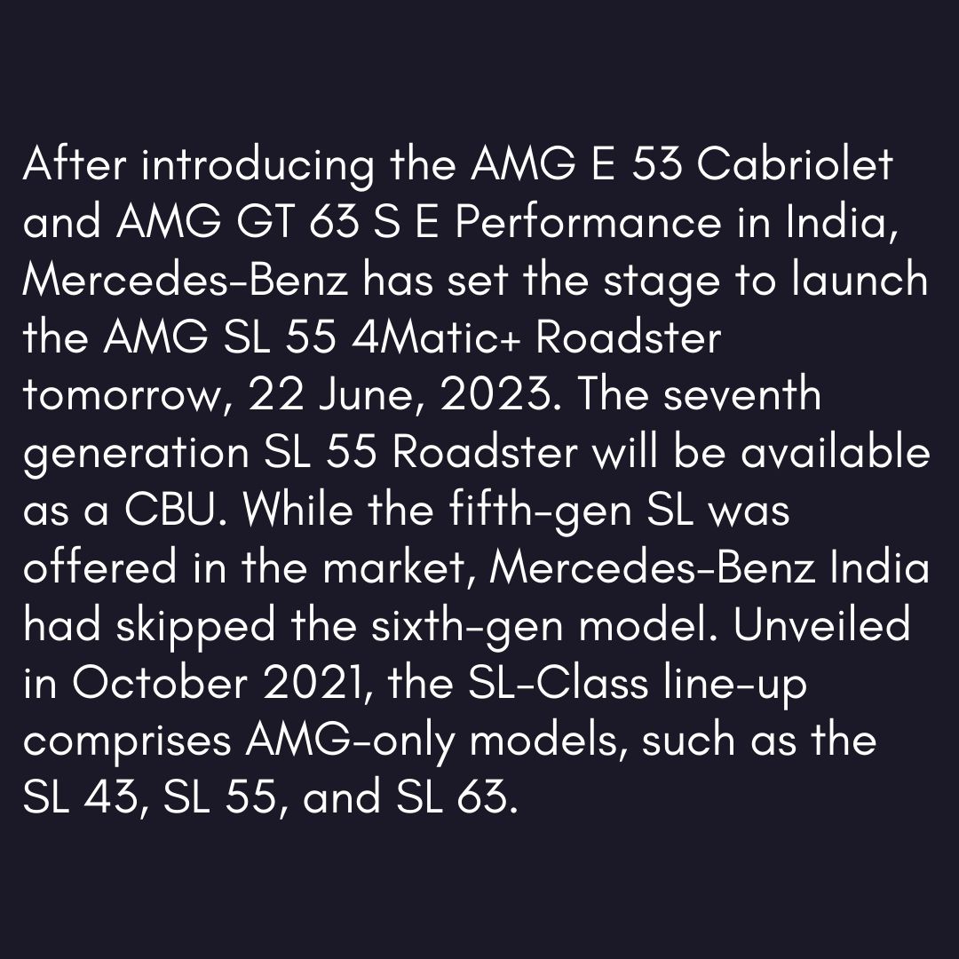 odmag's tweet image. #overdrivenews Mercedes-Benz AMG SL 55 Roadster India launch tomorrow.
