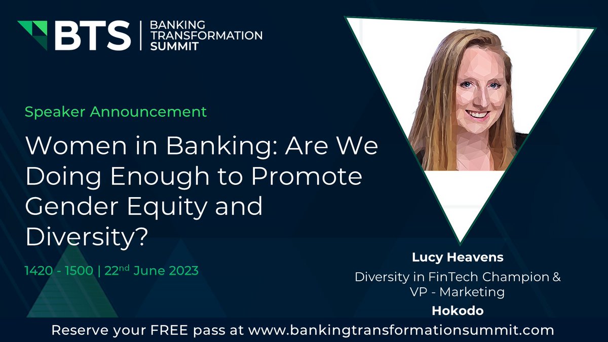 Super excited for the Banking Transformation Summit &amp; to moderate a panel on my fav topic #diversity❤️

Learn more about:

👫 the benefits of a diverse workforce
✂ stories that are making a difference right now
🚀 how we can continue to build momentum

#FinTech <a href="/MoneyNextTV/">MoneyNext</a>