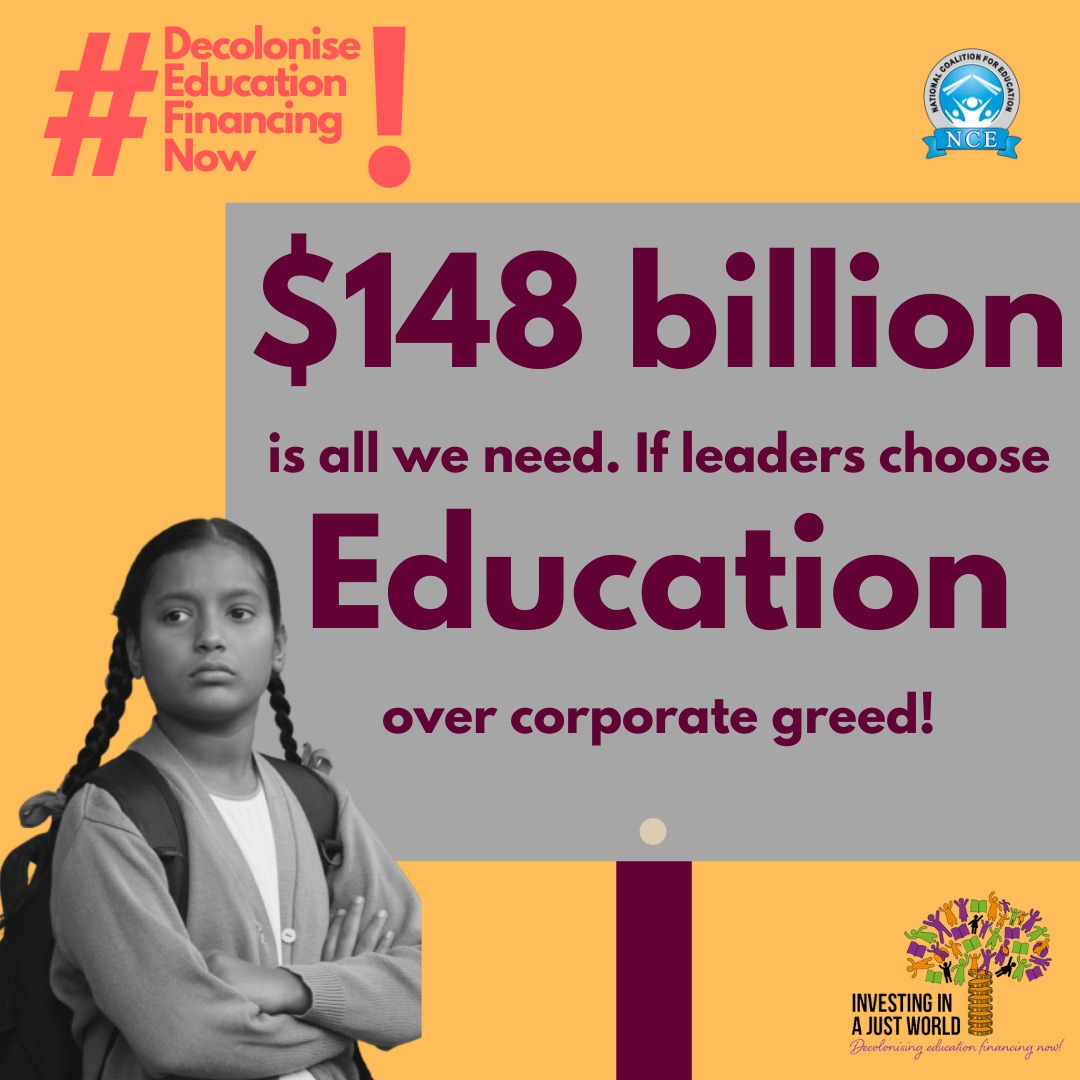The education-financing gap in low and lower middle-income countries is a staggering $148 billion. It's time to prioritize #DecoloniseEducationFinanceNow and bridge this gap for a brighter future. #GAWE2023