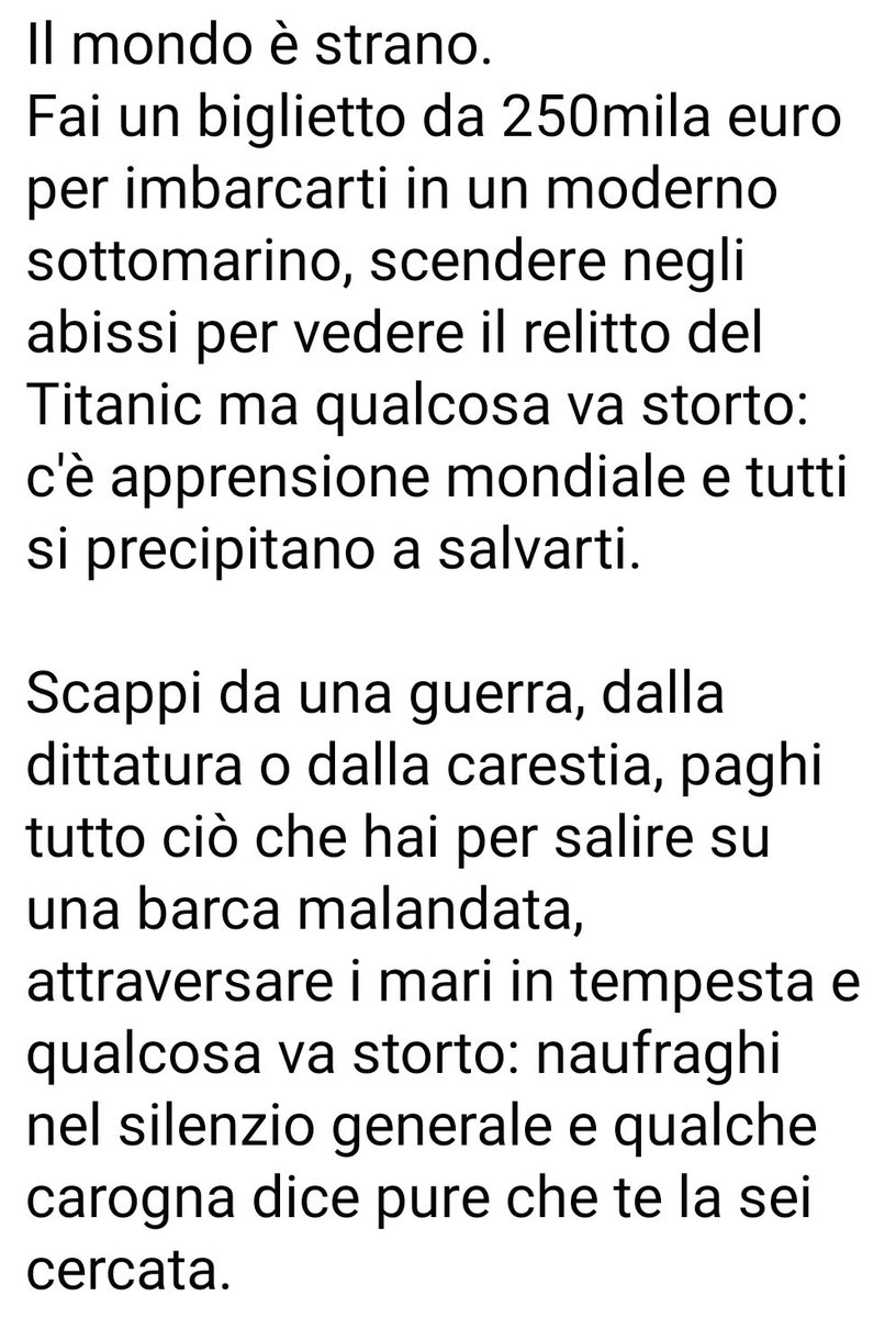 max77739508's tweet photo. #Titan #Titanic 
L'empatia è stata comprata, ma non ce ne rendiamo conto. https://t.co/pc9AzzuboR
