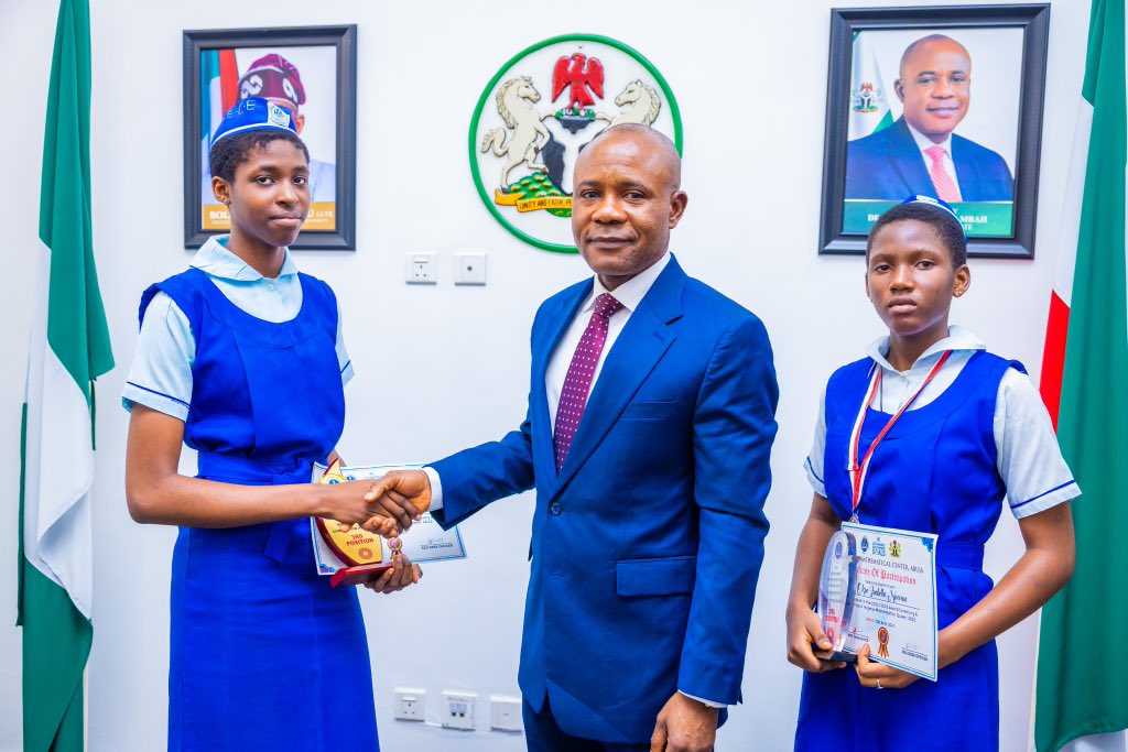 Two of our daughters, Miss Chinenyenwa Chike and Miss Isabella Nneoma Okpe of Holy Rosary College (HRC) Enugu came 3rd in the National Mathematics Competition organised by the Sustainable Development Goal’s For Girl Child in Abuja. We are proud of them!