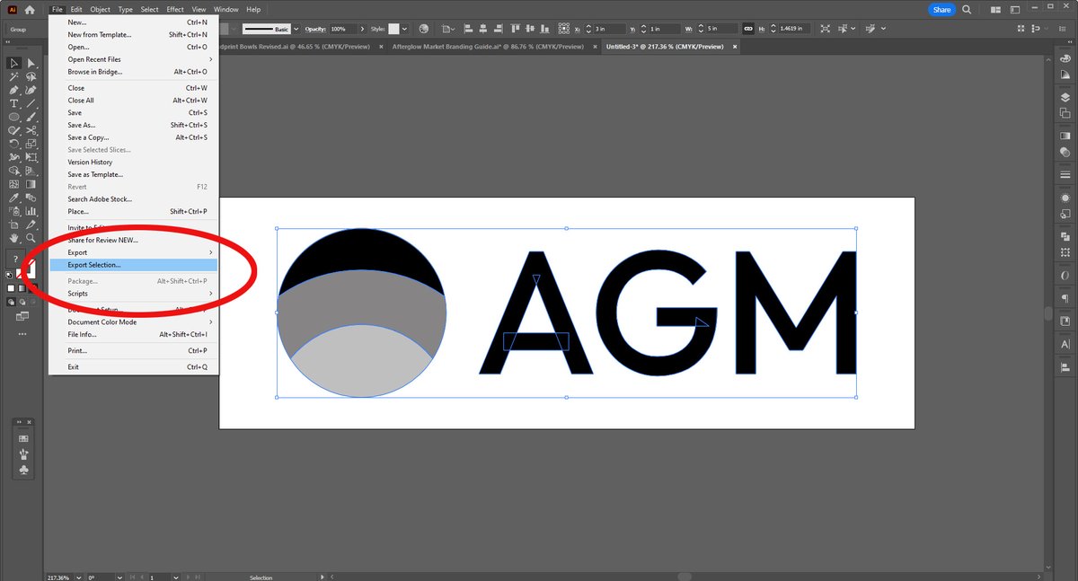FowlerArtDesign's tweet photo. Do you need to export dozens of formats of a logo?

And you don't want to spend eternity outputting them one at a time?

"Export Selection" is what you need.

(You have to select the graphic or this option will be greyed out.)

#graphicdesign #illustrator https://t.co/AUpYfh59b6