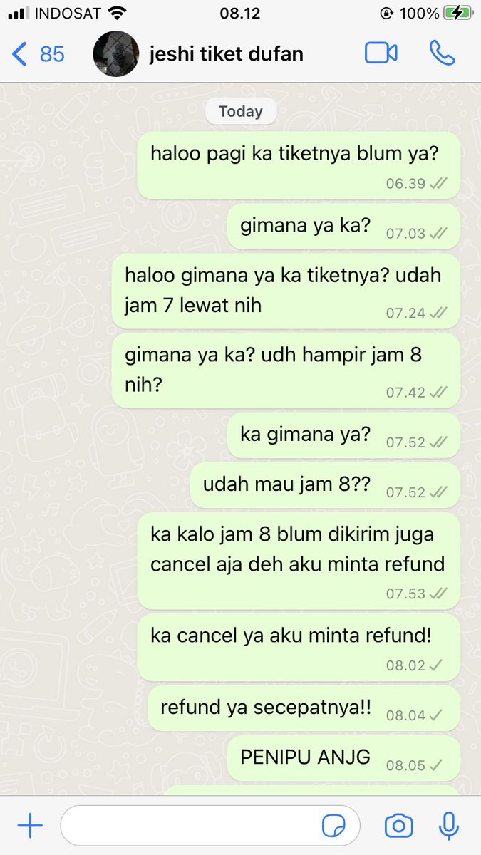 Nukekekee's tweet photo. @jahhashecy AWWW NGERINYAA PENIPU DUFAN INI REFUND HAYOOO REFUND UANG KUU‼️ BAGASSS BAGAS WKWKWK TOLOL‼️ KUKEJAR KAU BERHATI HATILAH‼️ https://t.co/6qgAye1Cvv