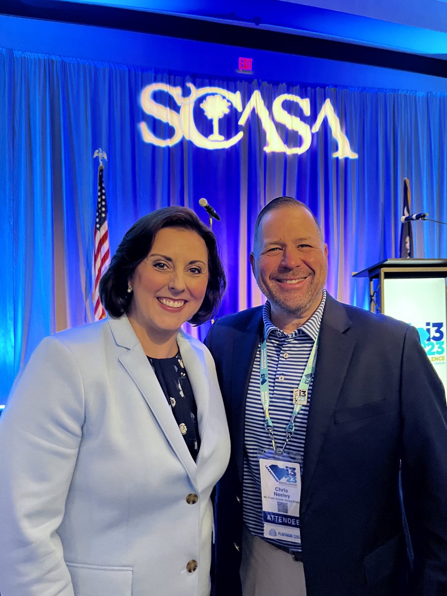 Excited to hear my friend and State Superintendent of Education ⁦@ellenfored⁩ speak at her first ⁦@SCASAnews⁩ #scasai3 conference this morning. ⁦@SCPCSD⁩ ⁦@EducationSC⁩ #KidsFirst