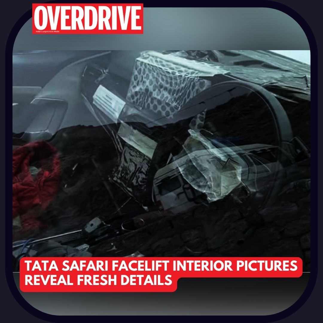 odmag's tweet image. #OverdriveNews Tata Safari facelift interior pictures reveal fresh details.