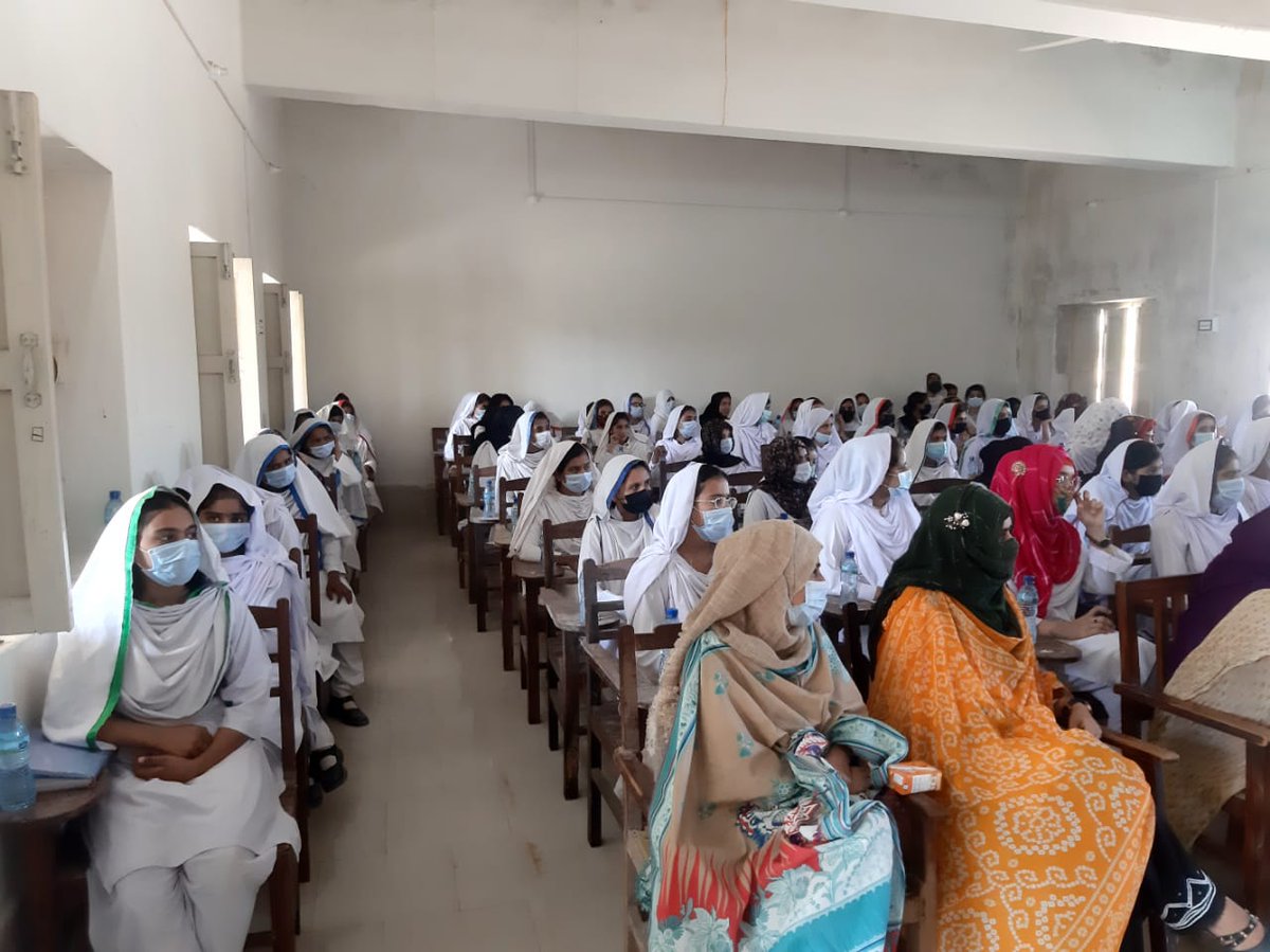 Mr. Sohail Hussain Memon, Election Officer, Jacobabad conducted a session regarding Voter Education & awareness @ Govt. Girls Degree College, Jacobabad. During session,he told the importance of vote & registration, for this purpose, they can use ECP service 8300 by sending CNIC.