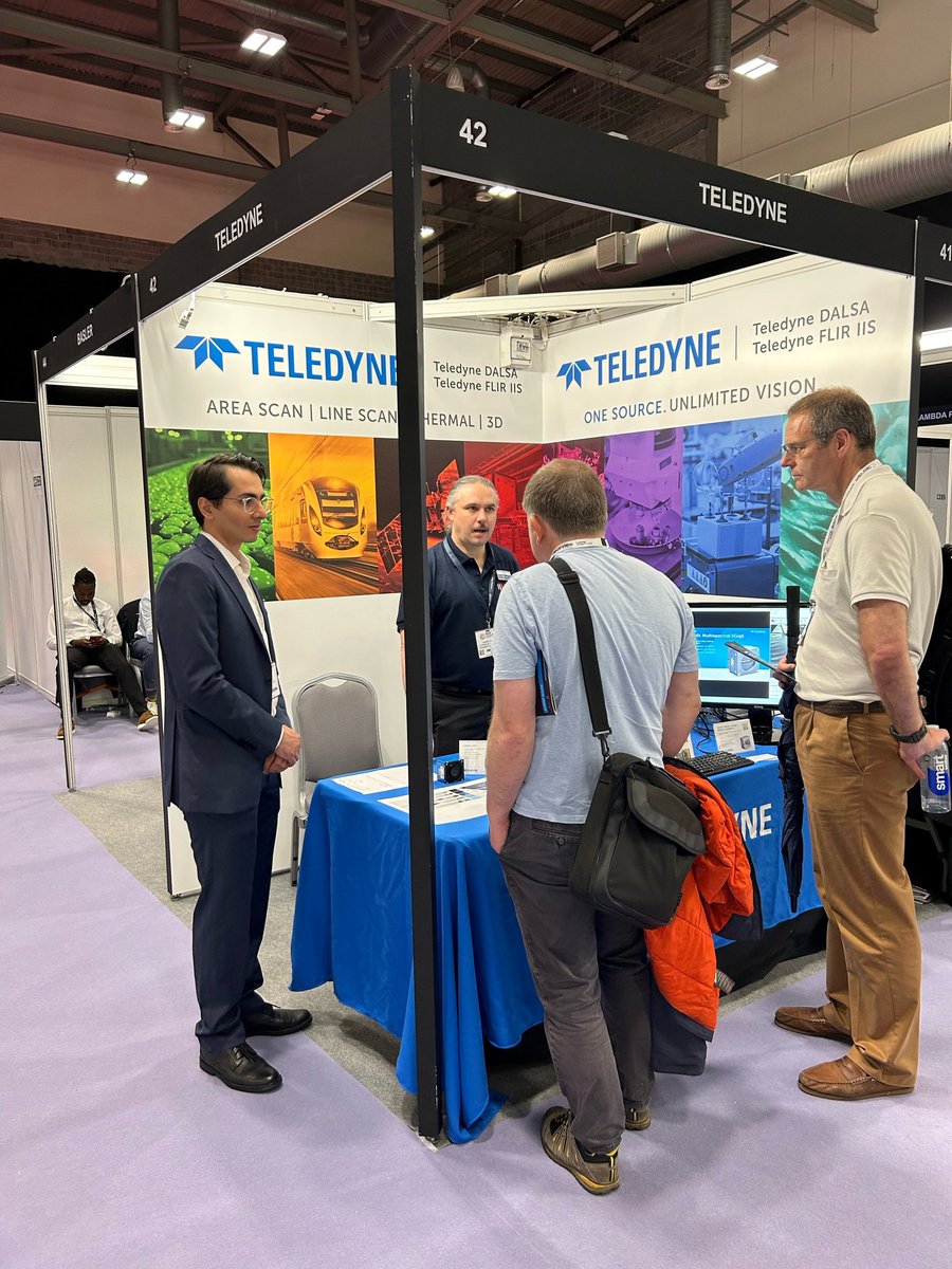 TeledyneDALSA's tweet image. No matter the imaging challenges, Teledyne is ready to help at booths 10 &amp;amp; 42 at UKIVA. With our vast portfolio of products we can provide you with line scan, area scan, and smart imaging solutions. 

#UKIVA2023 #MVC2023 #machinevision #automation #inspection