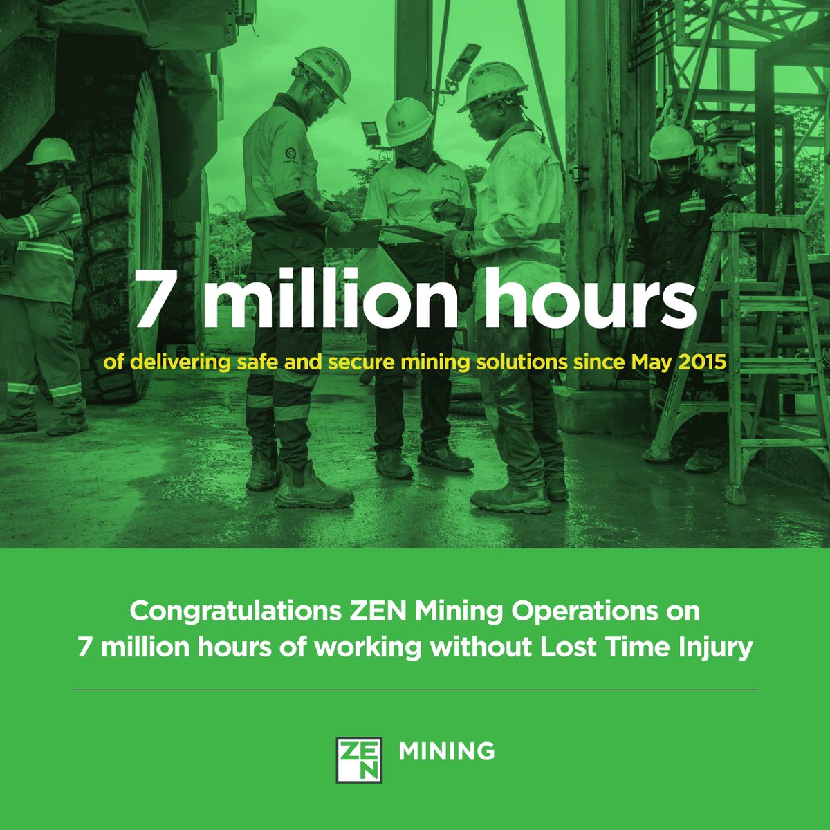 Congratulations to the ZEN Mining Operations Team on 7 million LTI free manhours. 

Our people are continuously working to deliver end to end mining fuel solutions that ensure #safety, #securityofsupply and #qualityofproduct #theZENway