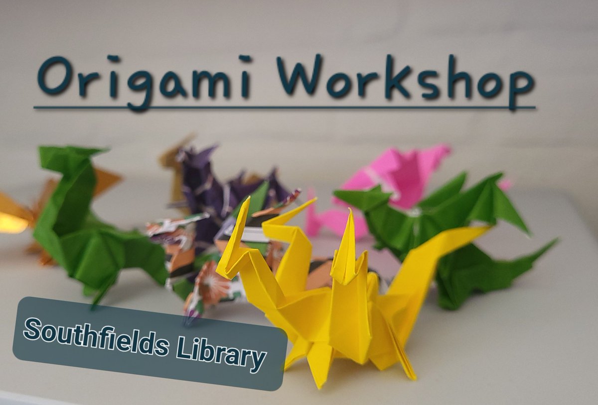 ORIGAMI Workshop @ Southfields Library
Saturday 11.45am
Age 6-12
======≈===========
@Better_SFLib