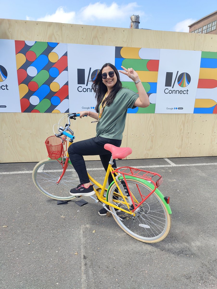 When in Amsterdam don't miss out bicycle 🚲 ride 💕 #GoogleIOConnect 
💗 to these #google bikes 💖
