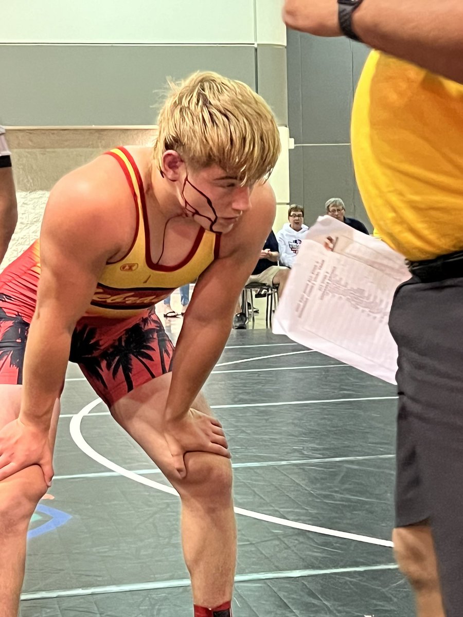 NEBwrestle's tweet photo. Battle Wounds https://t.co/9555Qcwn74
