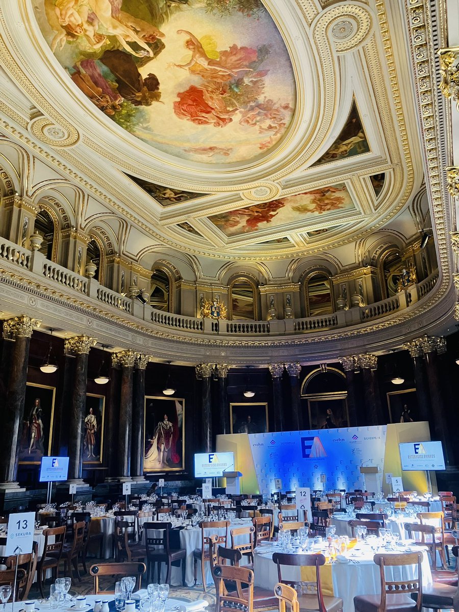 The scene is all set for the Enterprise Awards - the Oscars for UK tech Entrepreneurs - later this evening at the exquisite Drapers’ Hall! #EnterpriseAwards #EA2023 @TechMarketView <a href="/ScaleupGrowth/">ScaleUp Group</a> <a href="/tx2events/">tx2events</a> <a href="/evelynpartners/">Evelyn Partners</a> @silverpeakib <a href="/WCITCharity/">WCIT Charity</a>