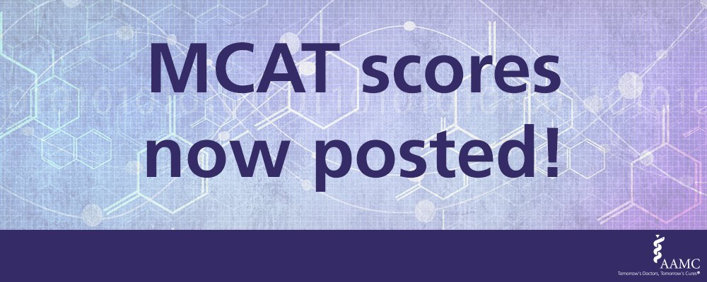 May 18 #MCAT examinees: Your scores are now posted! View your scores at ow.ly/BE7T50OTRr8