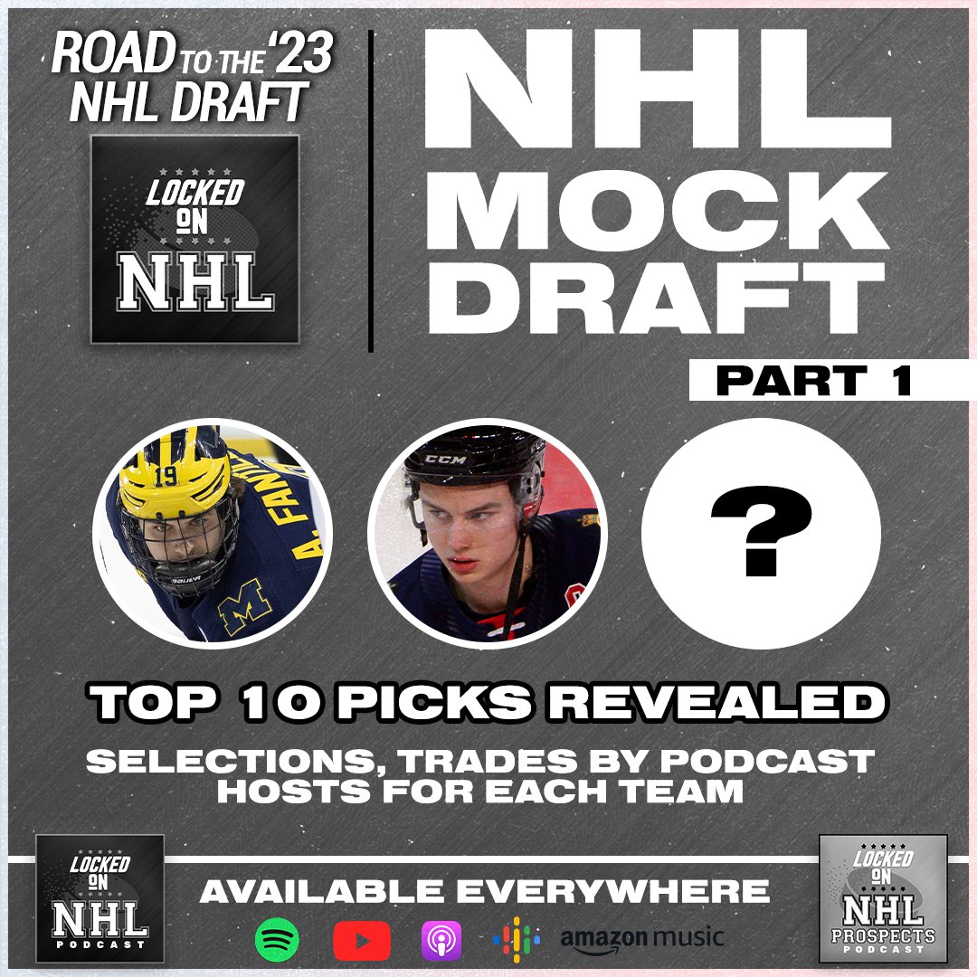 🚨OUT NOW! The Locked On NHL Mock Draft Special Part 1: Top 10 revealed

NOBODY does an NHL Mock Draft event like this.

-Selections made by Locked On's local experts
-Analysis from @IceWarsNYRvsNYI & @HadiK_Scouting between picks
-Available now on the Locked On NHL Podcast!