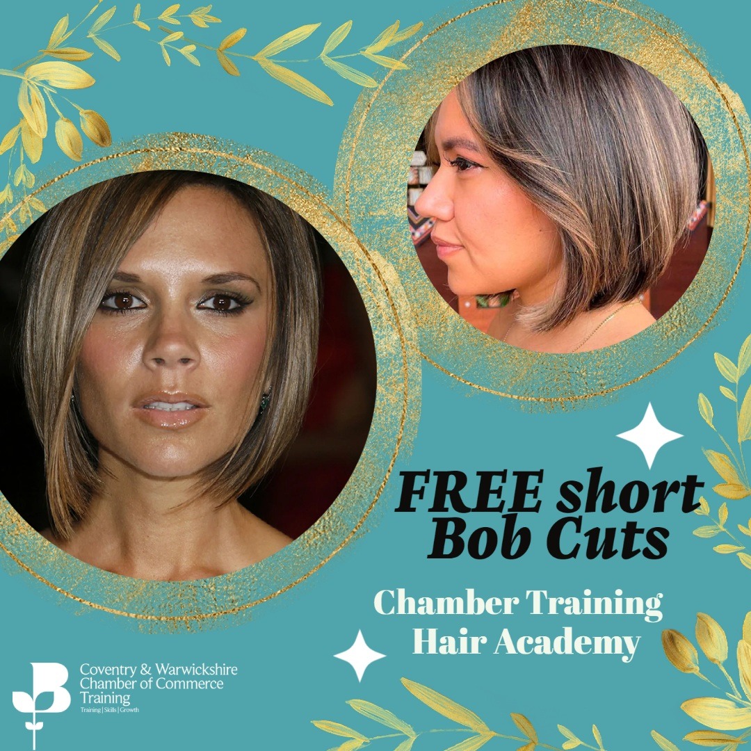 CWCT_Training's tweet image. At Coventry and Warwickshire Chamber Training we will be offering FREE Short Bob Cuts at our salon on Monday and Tuesday mornings for a limited time only! Get in touch today to book your appointment on 024 76231122. #freebobcuts #shortbob