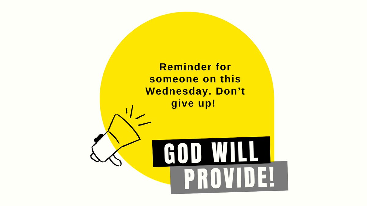 #WednesdayInspiration 

God will and does provide!