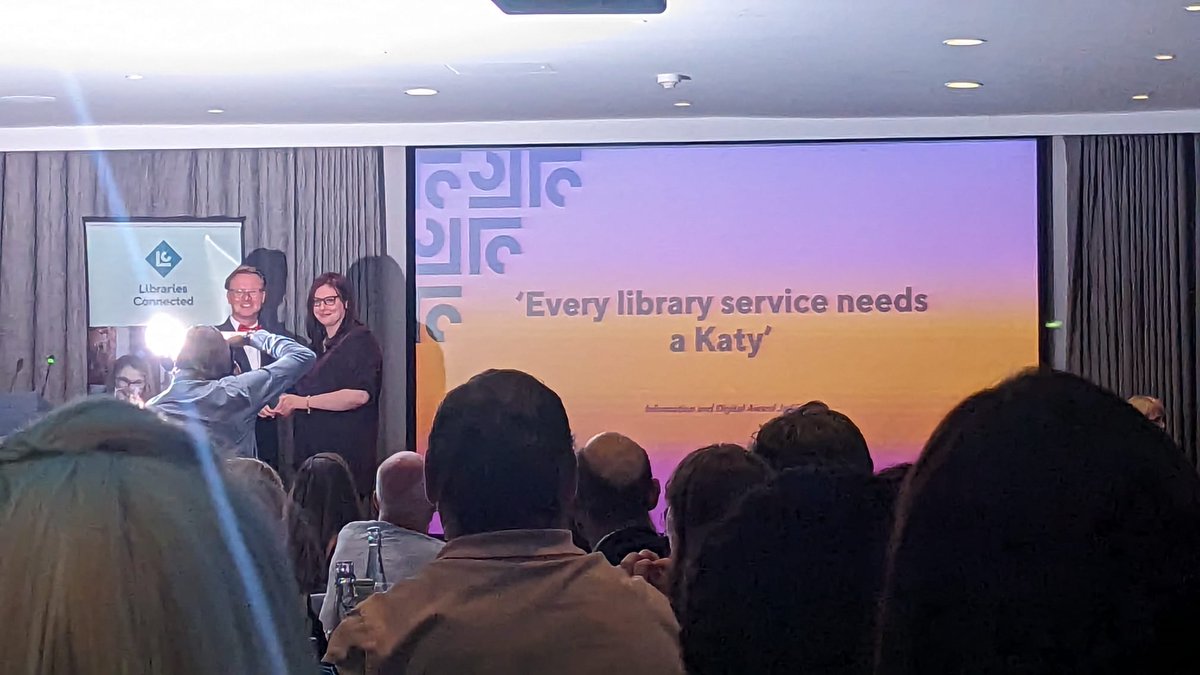 katymvaughan's tweet photo. So honoured to even be shortlisted let alone a runner up for this @libsconnected award for my work for @BCPLibraries. On my way back now and lots to think about after some inspiring talks and conversations! https://t.co/Mo2T24KvmW
