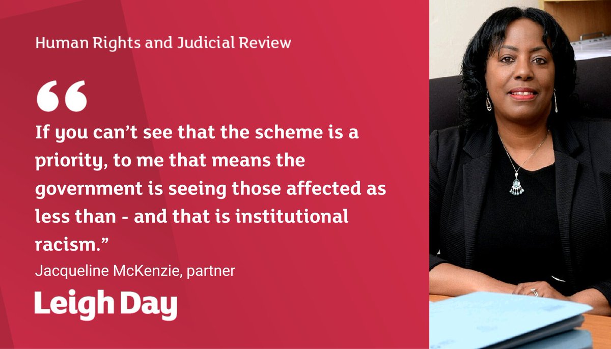 . @JacquiMckenzie6 has accused the Home Office of institutional racism after delays to compensation payments to people affected by the Windrush scandal leighday.co.uk/news/news/2023… #Windrush75