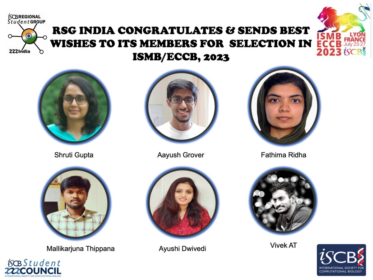 Best wishes! @iscb @iscbsc #ISMBECCB2023 @AayushGrover8 @ShrutiGupta279 @vivek37373 @AyushiCreator @ArjunSysBio @Fathima_Ridha_