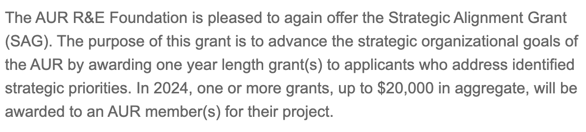 📣Interested in learning more about our Strategic Alignment Grant? Letters of Intent are due 12:00 PM Central on 8/31!  

Tune into today's informational webinar at 5:00 PM Eastern/4:00 PM Central - register using the link below!

us02web.zoom.us/meeting/regist…  

#research #Grants