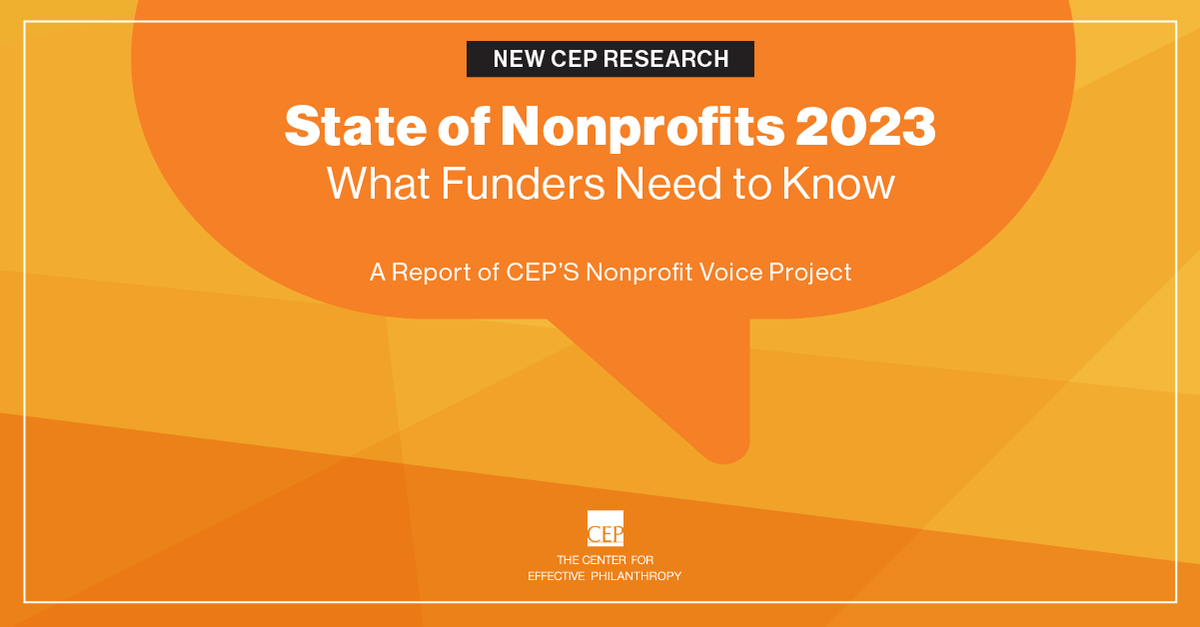 NEW RESEARCH out today! CEP's new report reveals nonprofits across the U.S. are experiencing an increase in trust from funders, continued challenges with staffing &amp; burnout, and a more positive financial outlook than many feared. Read more 👉 cep.org/wp-content/upl…
#research