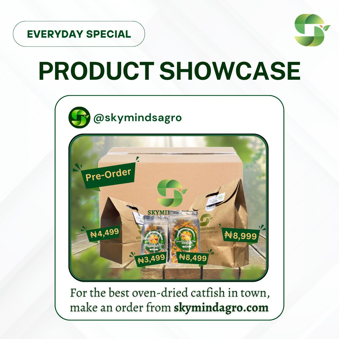 Skymindsagro's tweet photo. 🛒 Shop now at https://t.co/64tZoPRZmC and experience the taste of perfection delivered straight to your doorstep.

Taste the freshness. Join the Skymind Agro family! 

#Skybites #ProductShowcase #NaijaFood #AbujaTwitterCommunity #Abuja #Lagos https://t.co/CbKnM3AOcQ