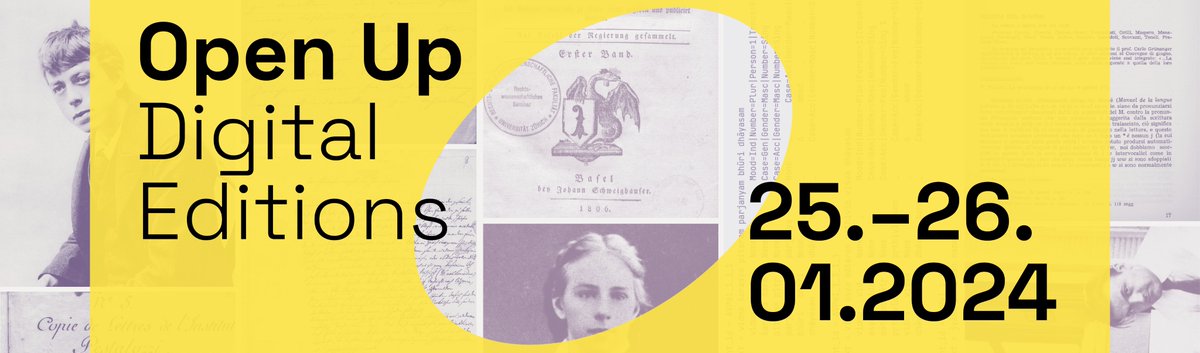 uzh_zde's tweet photo. 📢DEADLINE EXTENDED until 15.07.2023:
CFP Conference "Open Up Digital Editions", Zurich, 25-26.1.2024.
https://t.co/4MeWDTj7HF #openUpEditions
@UZH_ch
@uzh_ub
@ZBZuerich
@UniBasel_en https://t.co/sGHotIaaO7
