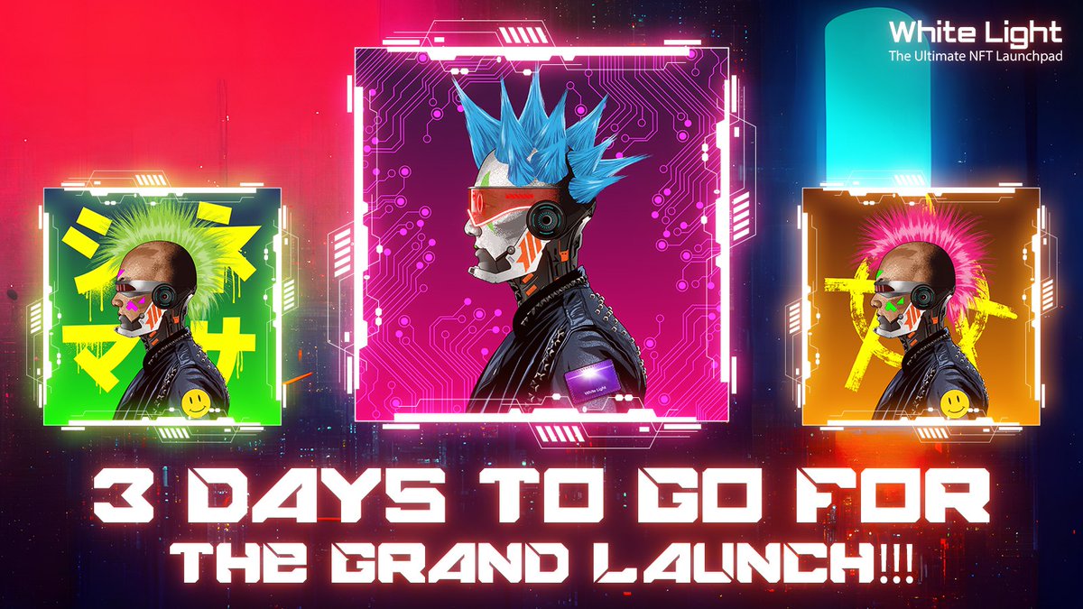 Digital Punk NFTs are hitting the market in just 3 days! It's the perfect time to get whitelisted, with the mint date around the corner! 

Join our whitelist now &amp; mint your NFTs with exclusive benefits on June 24!
whitelightnft.io

#NFT #blockchain #Ethereum