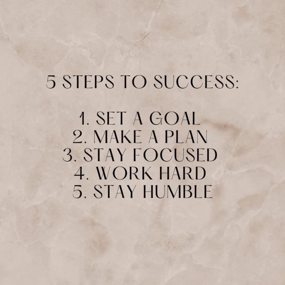 5 Steps to success: