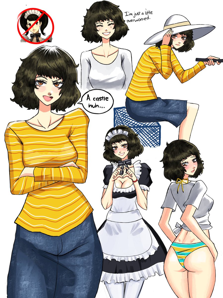 THERE SHE IS ONE OF MY FAVORITE CHARACTERS IN PERSONA 5 KAWAMOM- I MEAN KAWAKAMI 
#Persona5