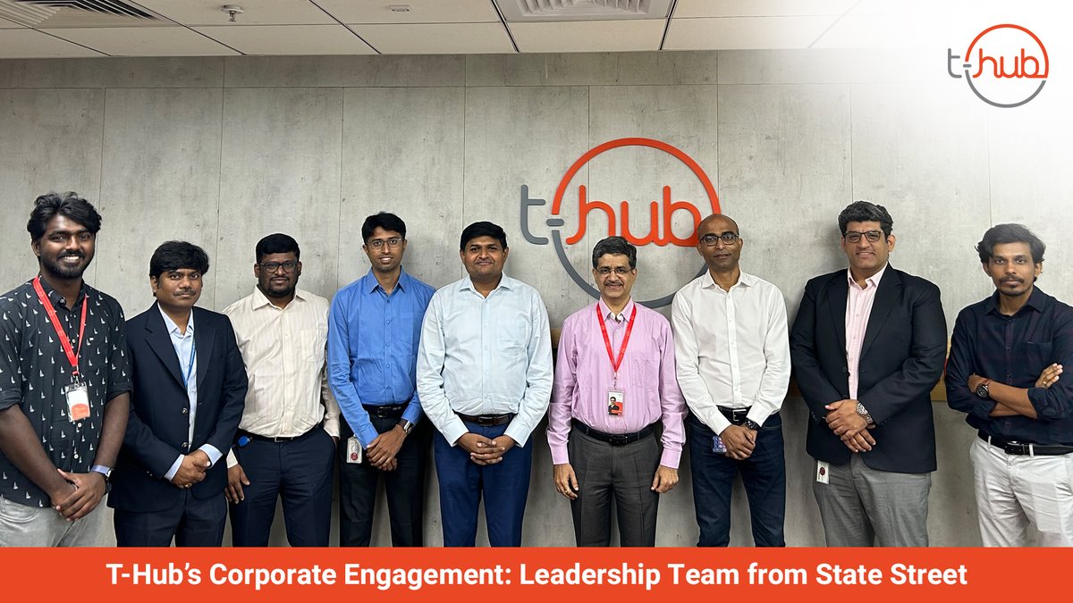 As part of our #Corporate Engagement, the leadership team from @StateStreet visited #THub to engage with the synergising #startups & key stakeholders.

The team were presented with a few startup-corporate #CaseStudies by members from T-Hub.

#InnovateWithTHub